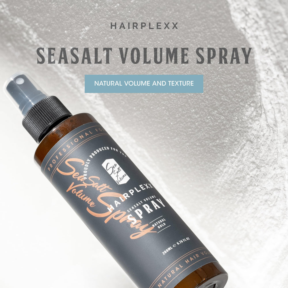 Hairplexx Sea Salt Volume Spray packaging highlights planet-friendly, cruelty-free product.