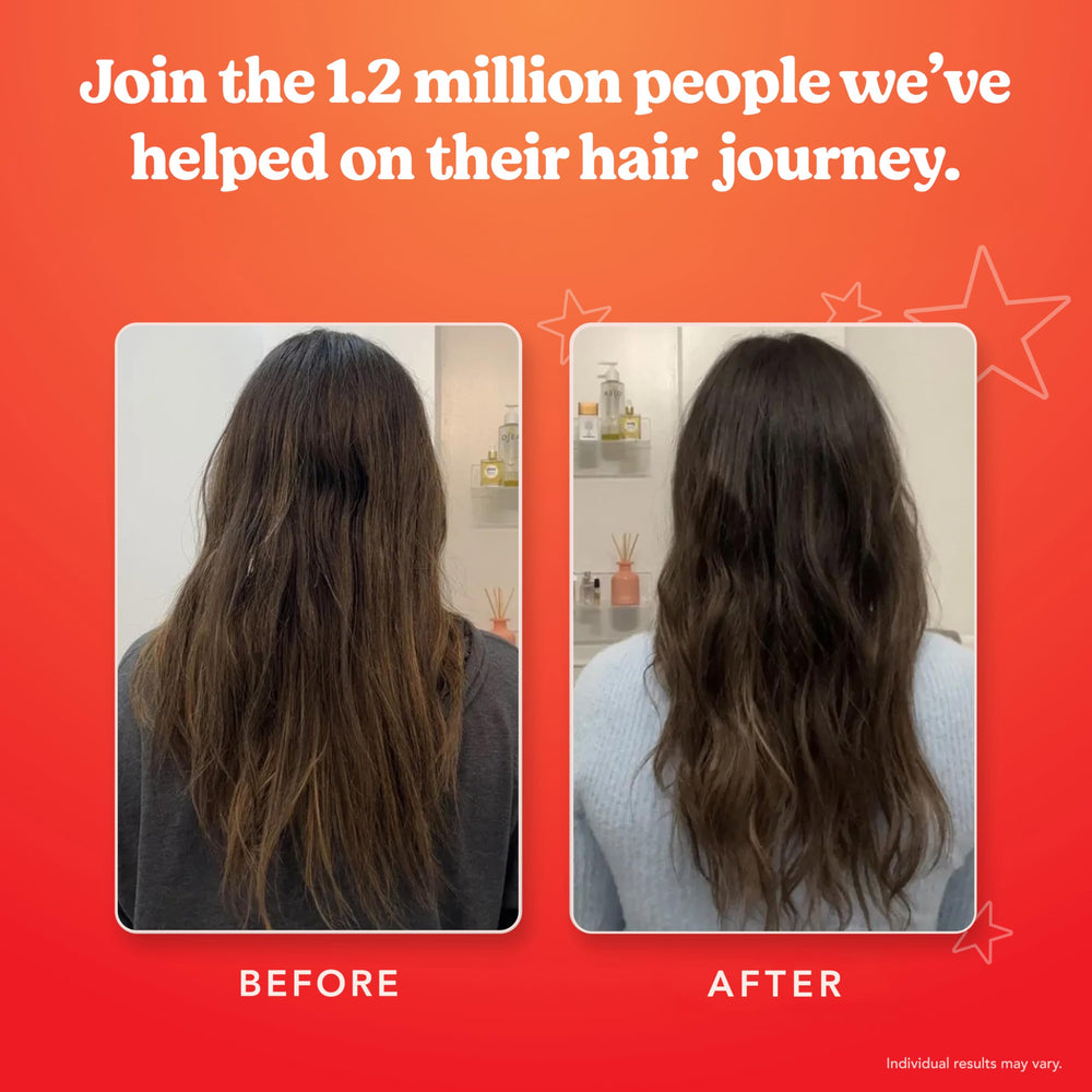 HAIRtamin color-treated hair swirl demonstrates safe daily care with added shine
