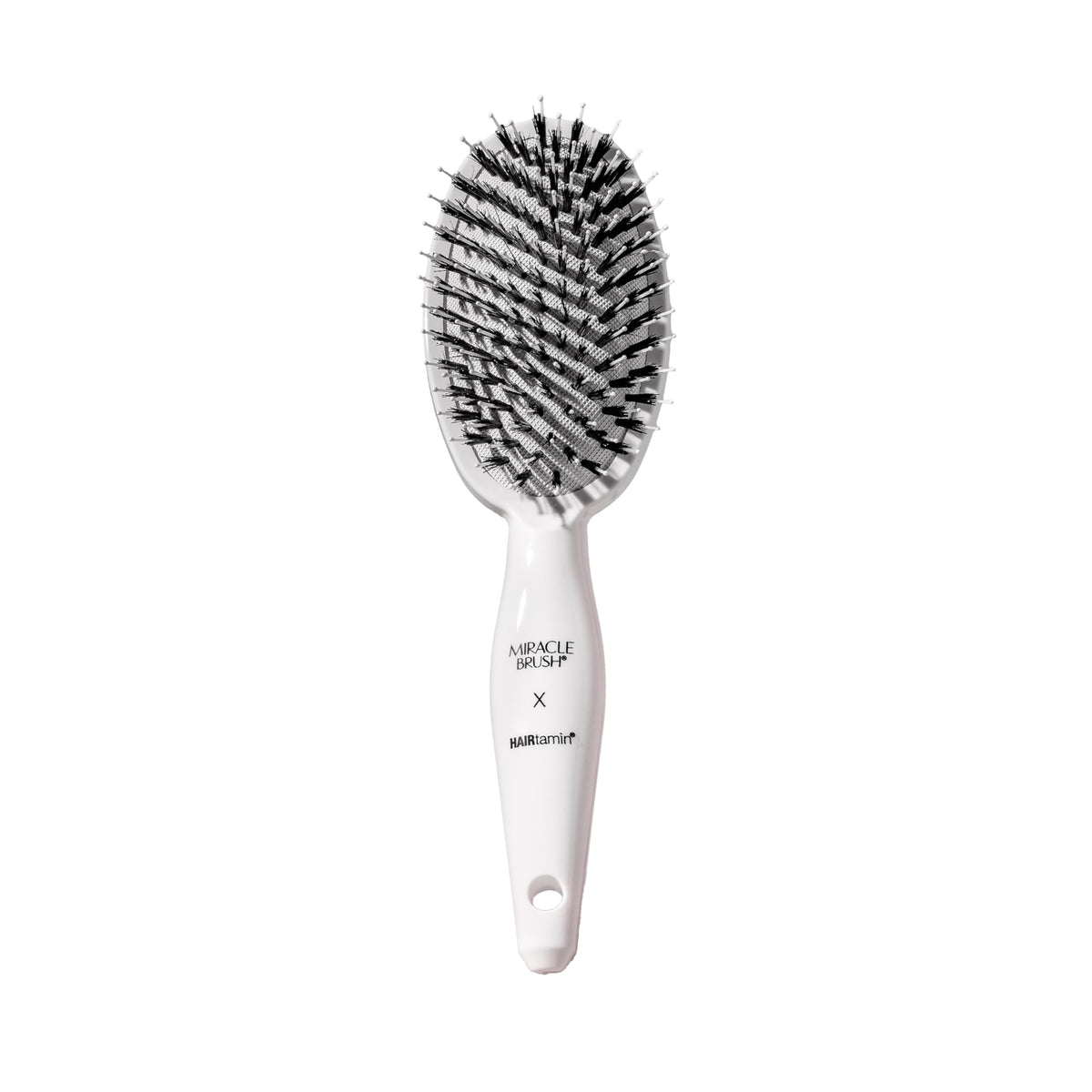 Hairtamin Miracle Brush scalp-stimulation action promotes circulation for fuller-looking hair