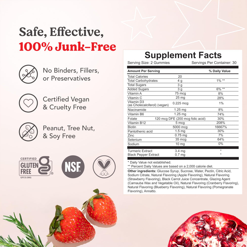 HAIRtamin Vegan Gummy Stars 3-pack—great value for ongoing hair support.