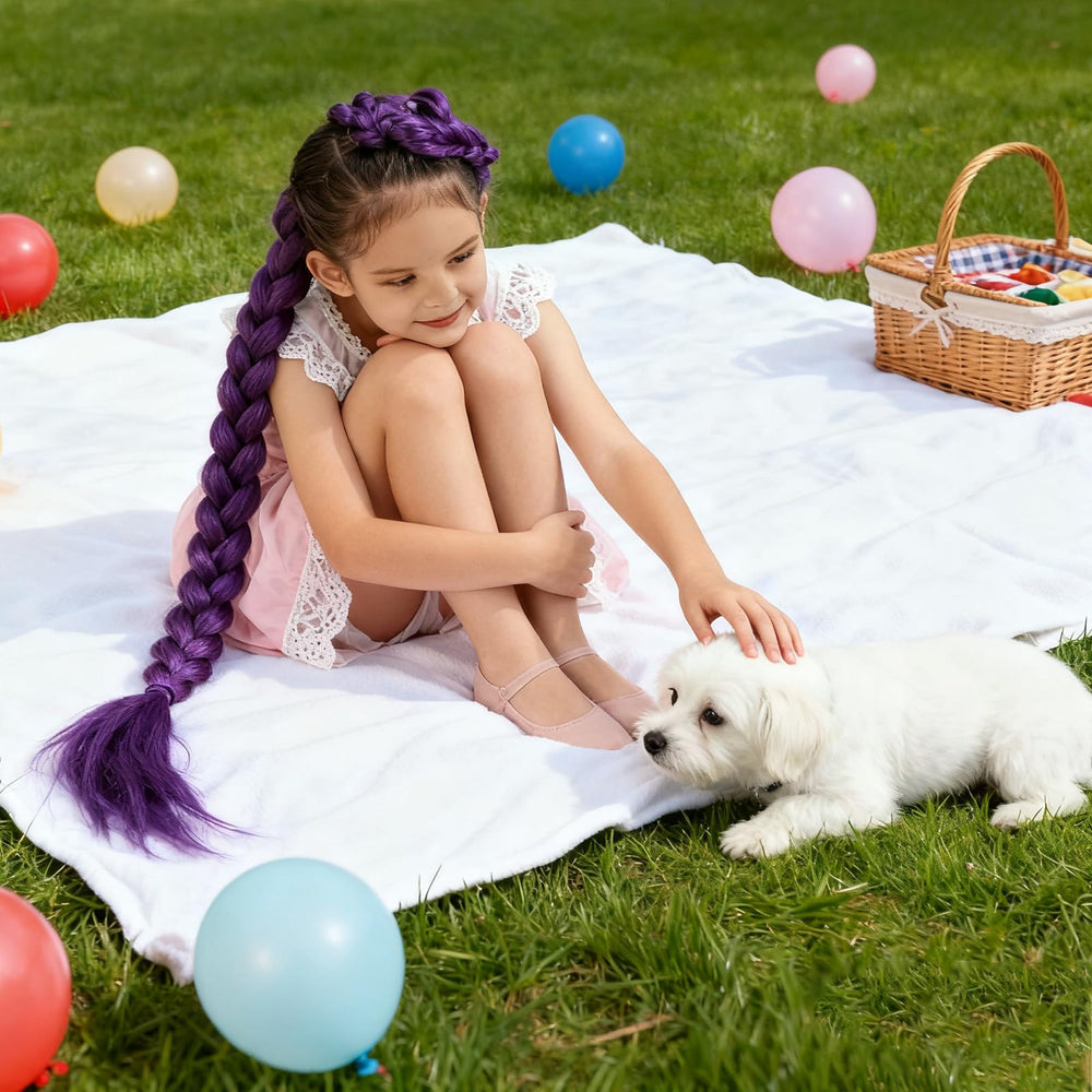 HAITOO purple braiding hair 30inch three-pack keeps tangle-free, easy maintenance