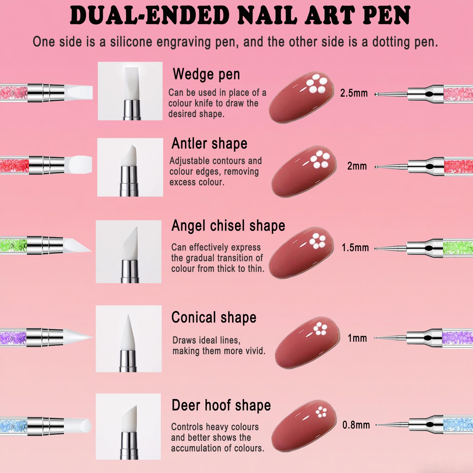 HAIY Dual-Tip Dotter Tool enables precise dotting and engraving tasks.