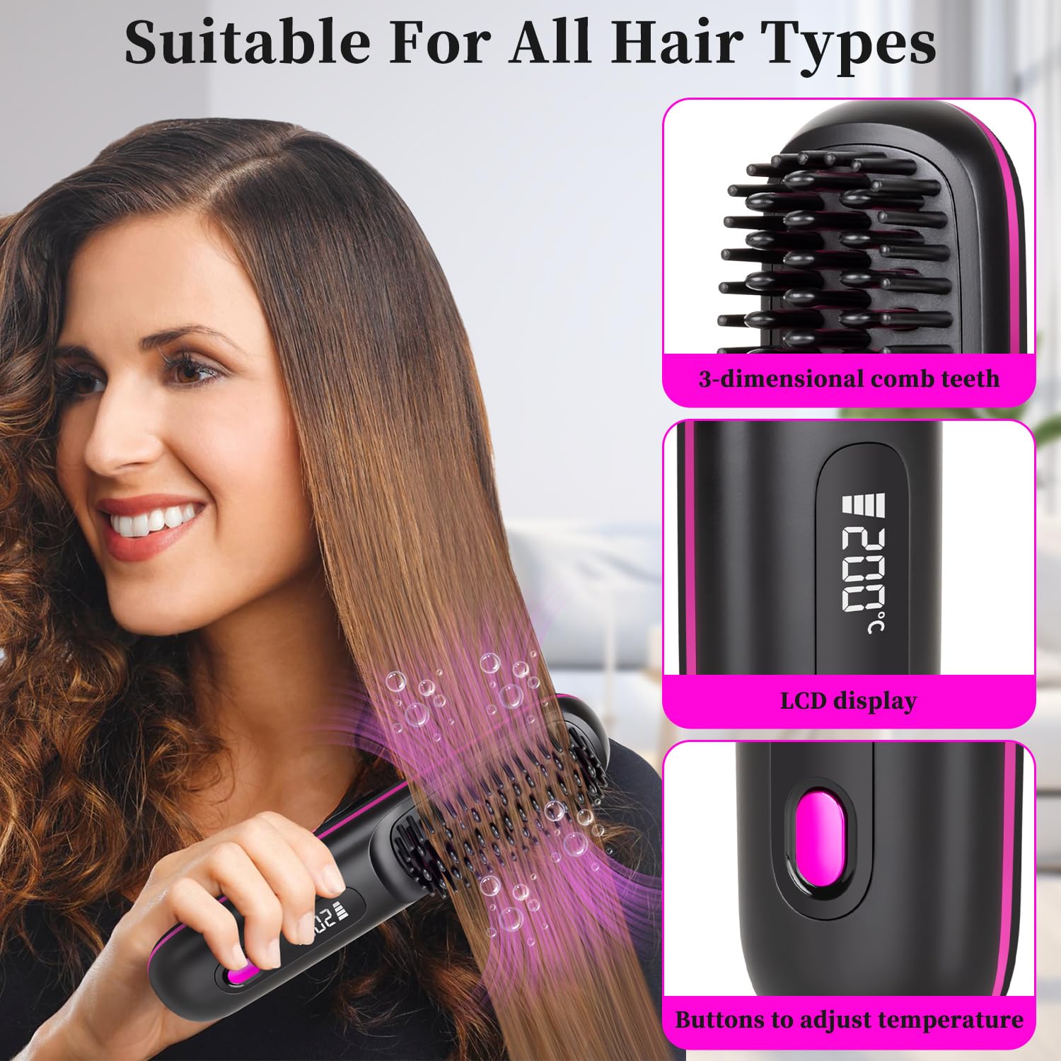 HAJIFGH Go Brush Pro rapid 20-second heat for quick touch-ups.