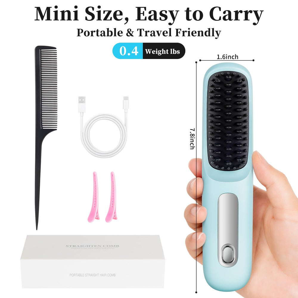 HAJIFGH Go Brush Pro closeup blue captures smooth bristle tip and results.