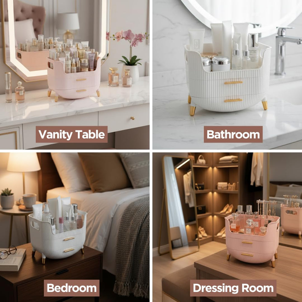 HALAFE Makeup Organizer dust-resistant finish helps keep surfaces clean between uses.