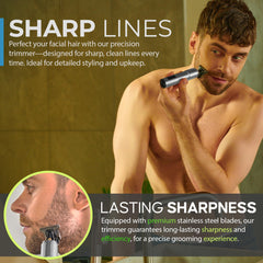 Hal&Hol foil shaver dual-head close-up for efficient contouring and smooth skin contact.