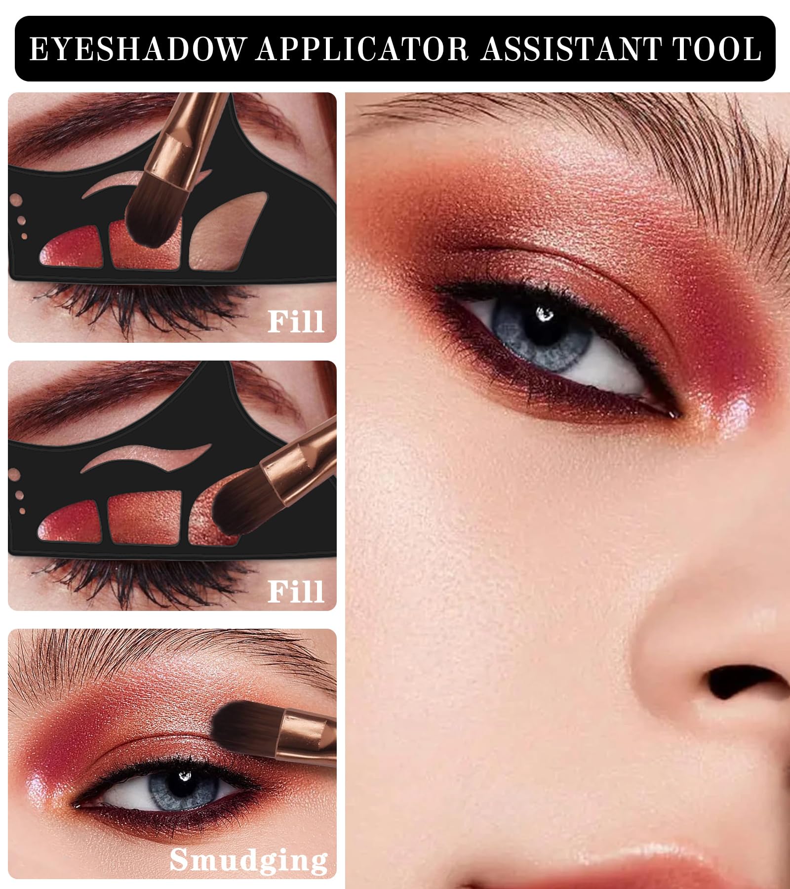 Haldane cat eyeliner template demonstrating a perfect wing with stencil guide