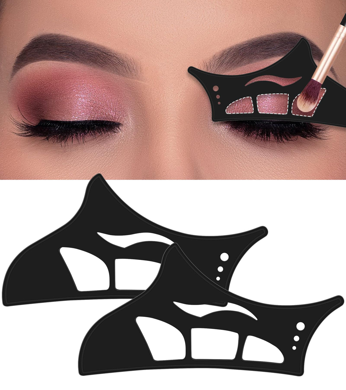 Haldane eyeshadow stencil tool pack front view for precise symmetrical makeup