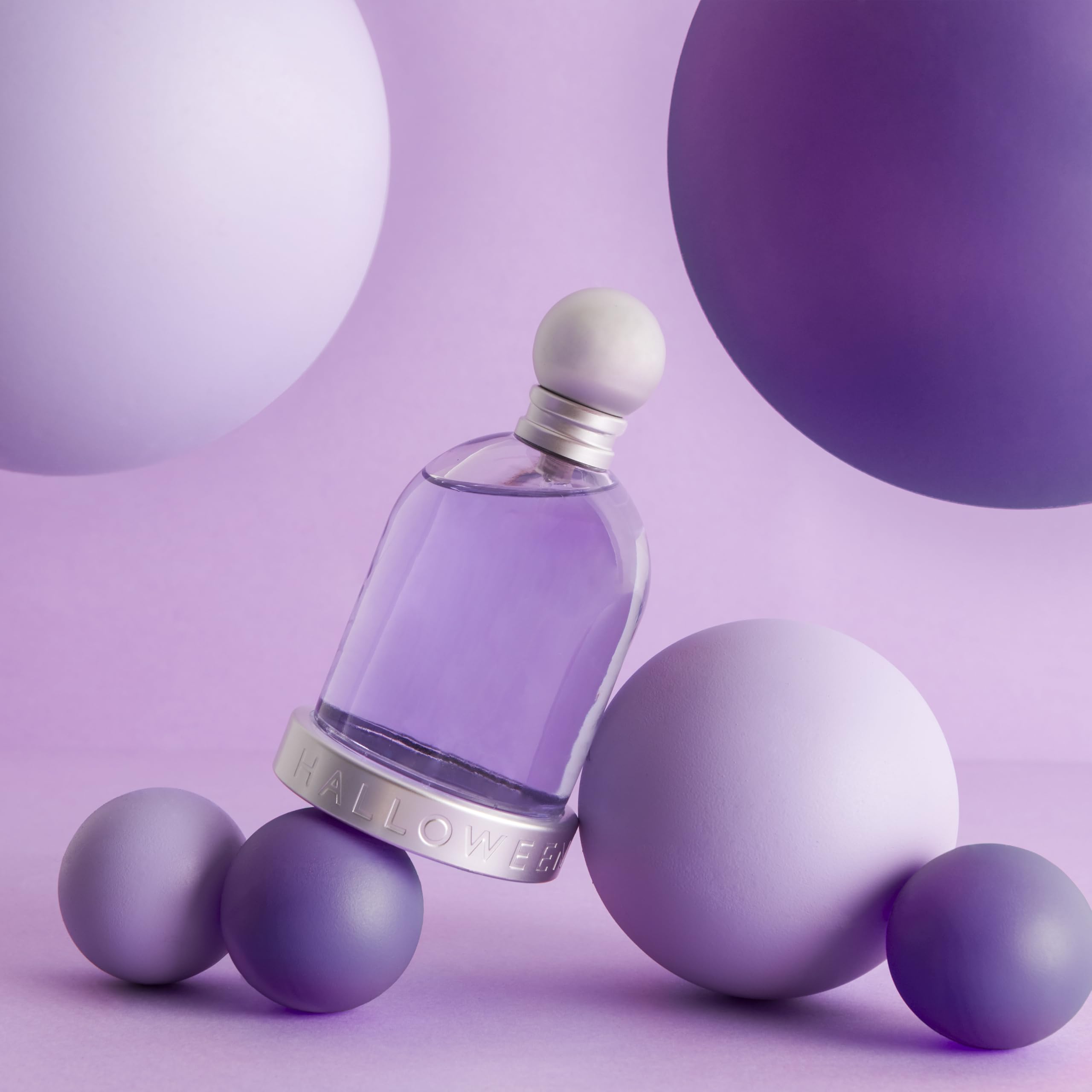 Halloween Eau de Toilette 3.4oz bottle side view emphasizes sleek silhouette.