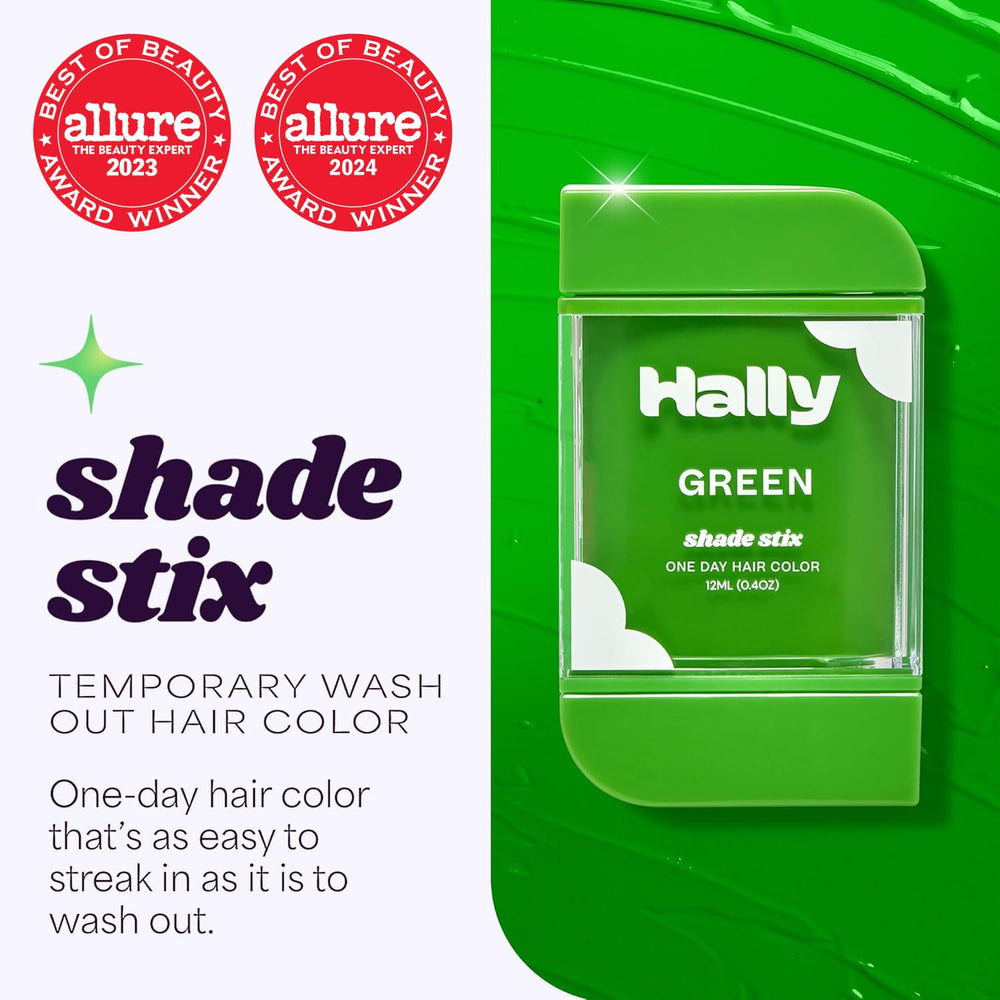 Hally Hair Shade Stix Green built-in comb ensures even application