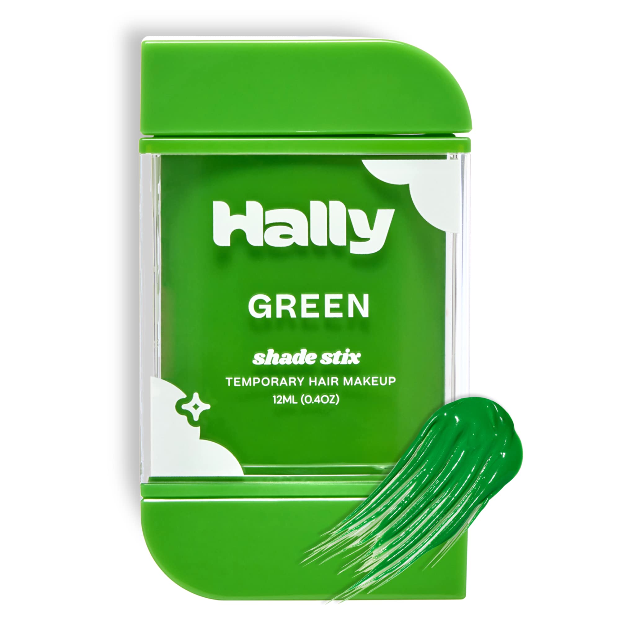 Hally Hair Shade Stix Green travel-friendly packaging for color on the go