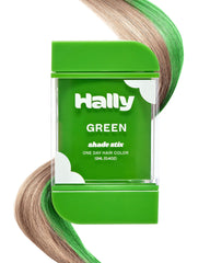 Hally Hair Shade Stix Green wand application delivers quick, bold color