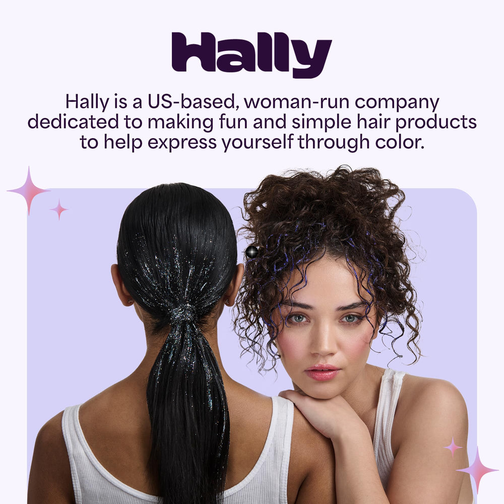 Hally Hair Shade Stix Silver festival look adds shine and sparkle