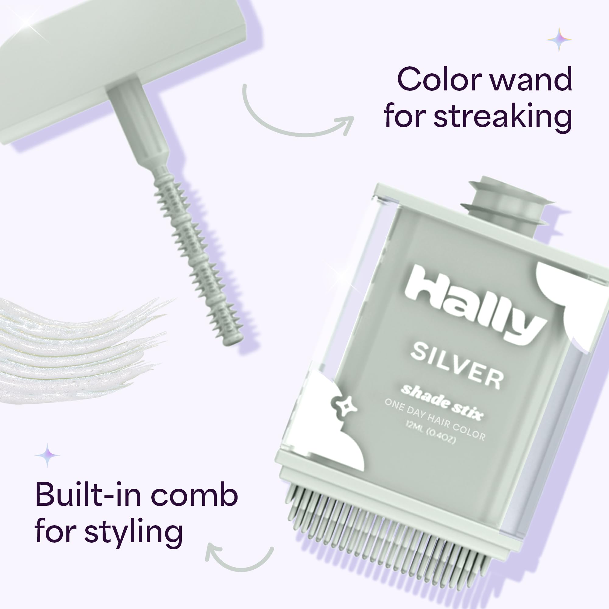 Hally Hair Shade Stix Silver washes out in one shampoo