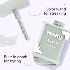 Hally Hair Shade Stix Silver washes out in one shampoo