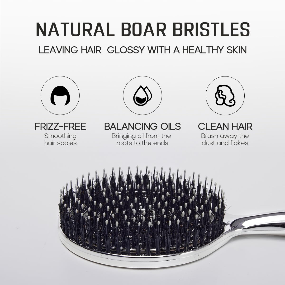HALOVIDA hair brush helps reduce static for shinier, manageable hair.