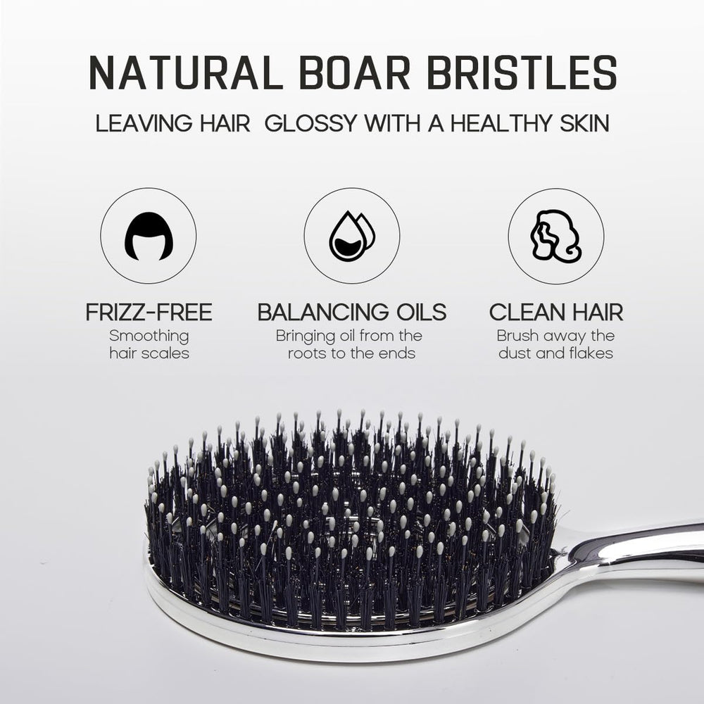 HALOVIDA hair brush helps reduce static for shinier, manageable hair.