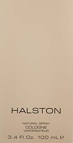 Halston women perfume application close-up, convenient spray for day or evening wear.