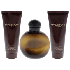 Halston Z-14 aftershave balm tube highlighting cooling scent and smooth skin prep.