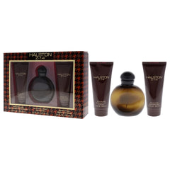 Halston Z-14 gift-set box front emphasizes premium grooming for modern men.