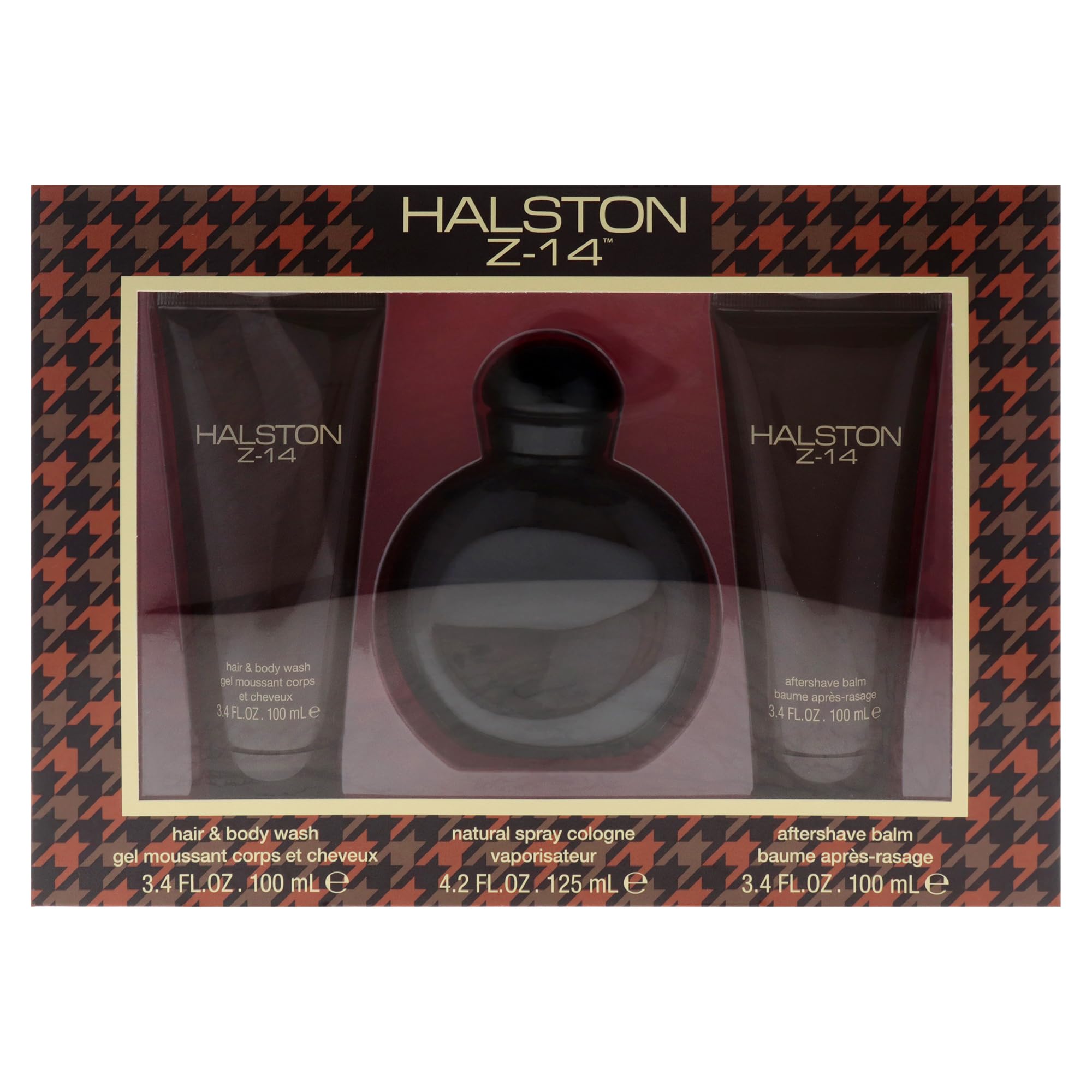 Halston Z-14 gift-set interior view shows complete three-piece collection.