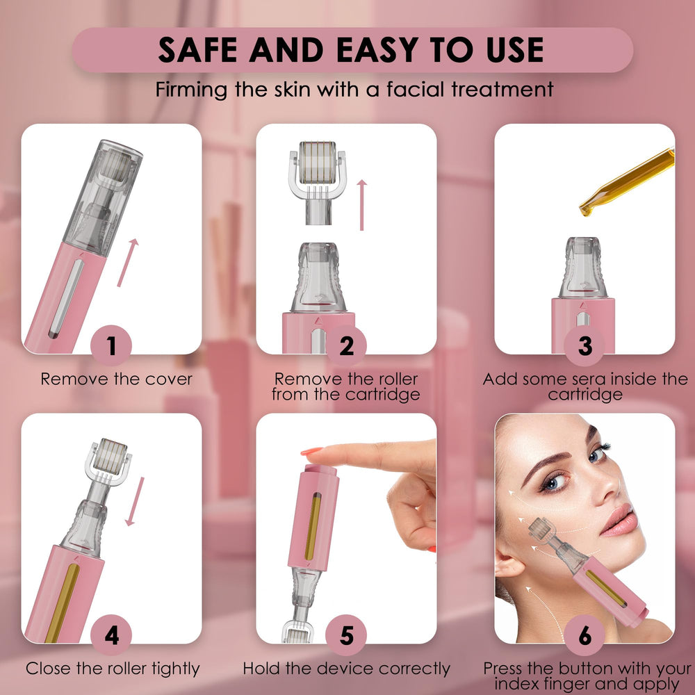 HAMINOS Derma Roller 105 titanium needles offer precise micro-stimulation for skin texture.