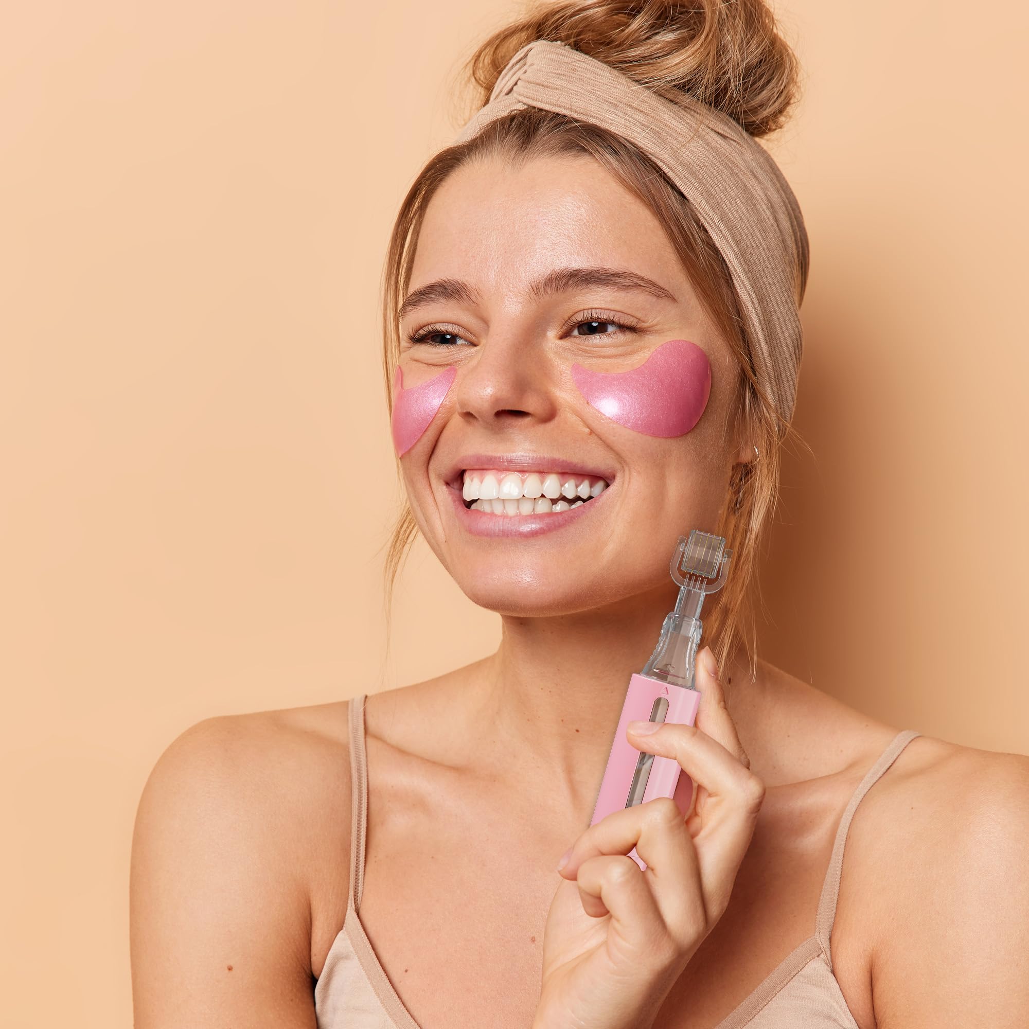 HAMINOS Derma Roller skin-hair-care supports routine with reservoir for instant serum application.