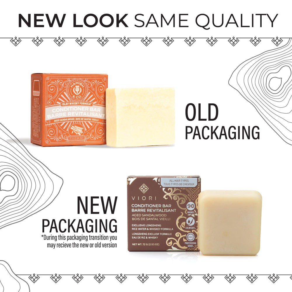 Hamish & Co conditioner bar Islay whisky infusion closeup highlights aromatic grooming