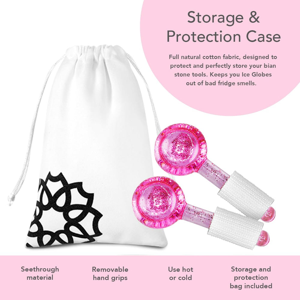 Hana Emi LUONKOS glass tools ready for at-home spa skincare routine.