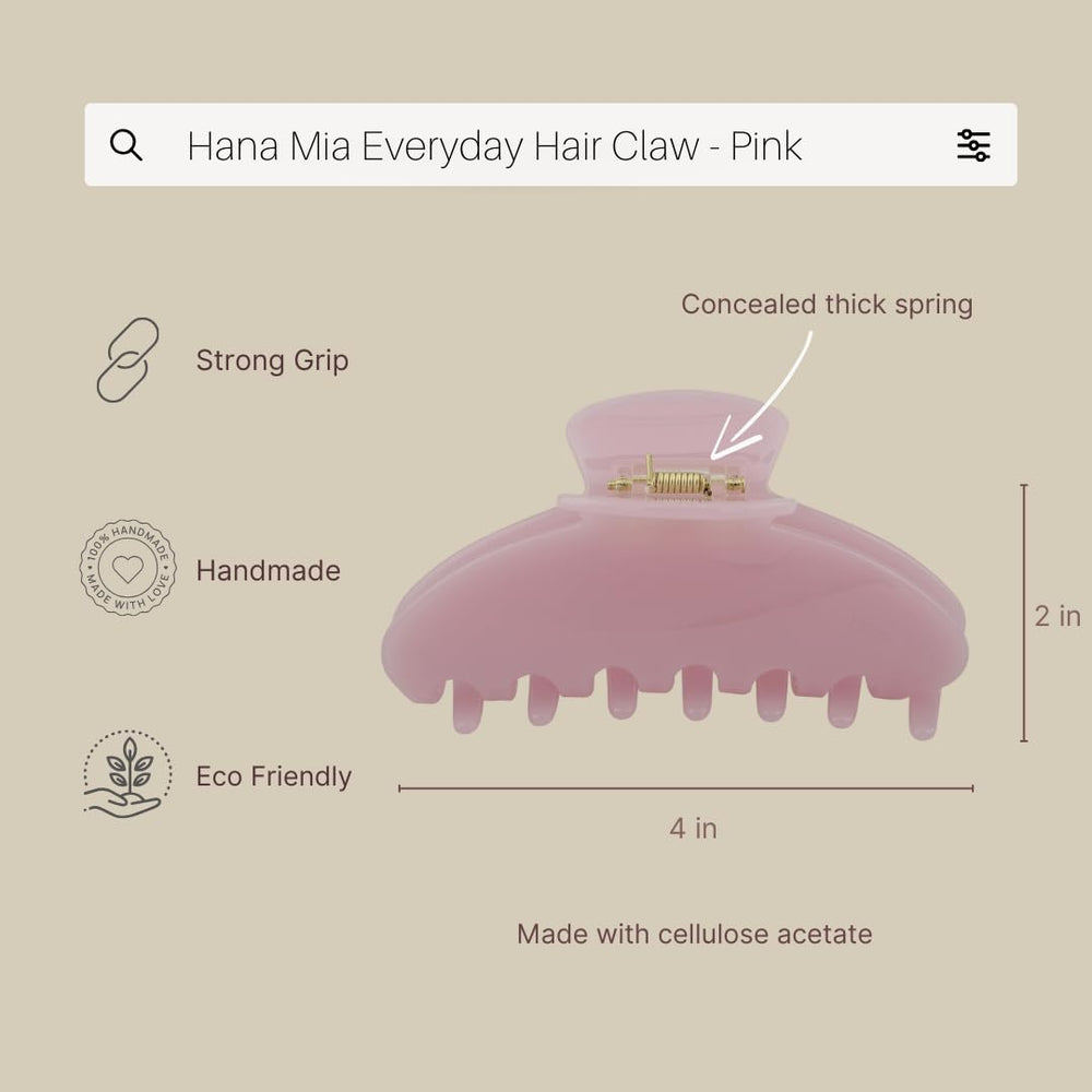 Hana Mia easy-open blush clip enables quick styling across hair types