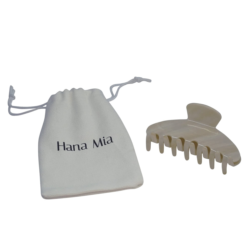 Hana Mia giftable cream hair clip comes with a dust bag for gifting