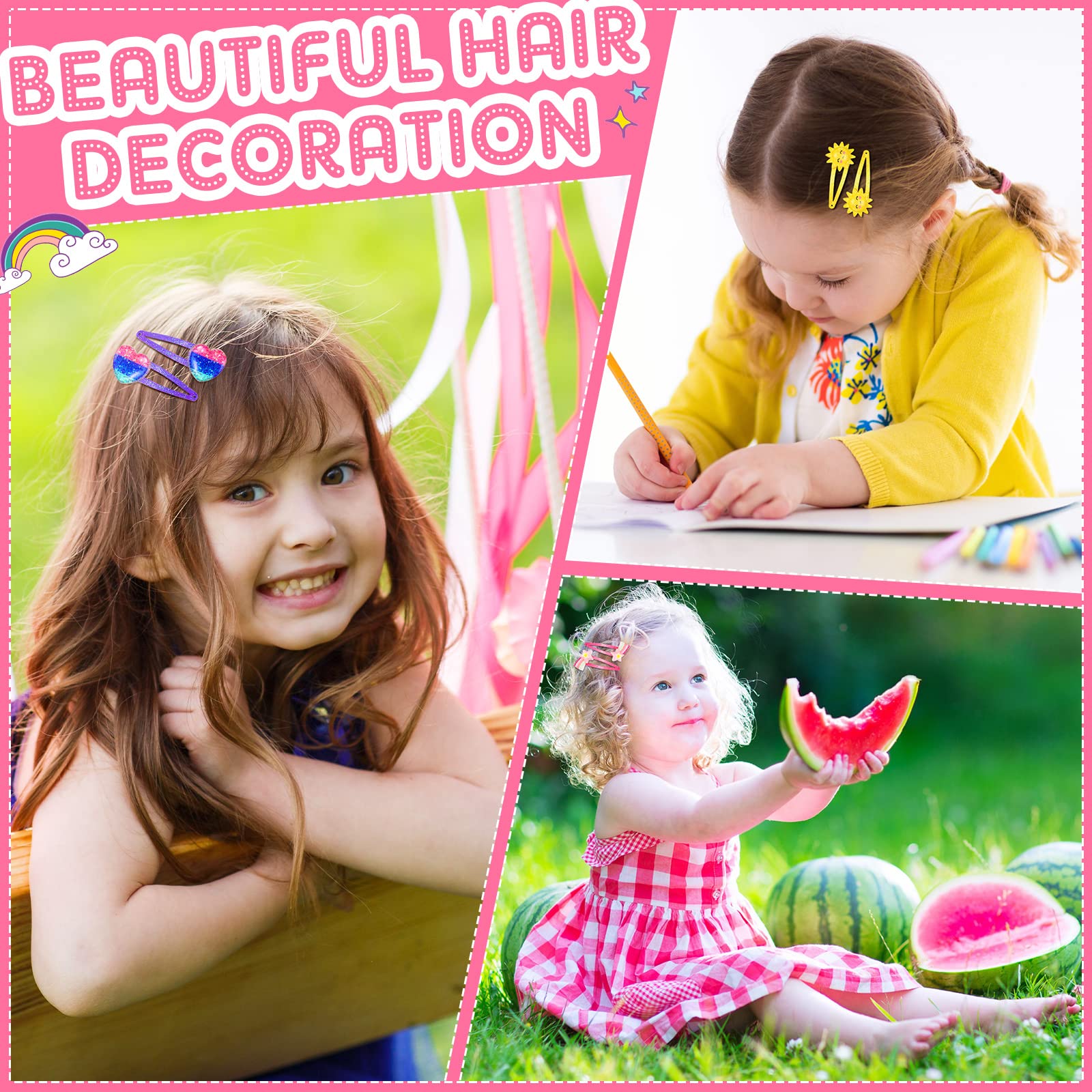 Hanaive durable metal clips with non-slip grip for various hair types.