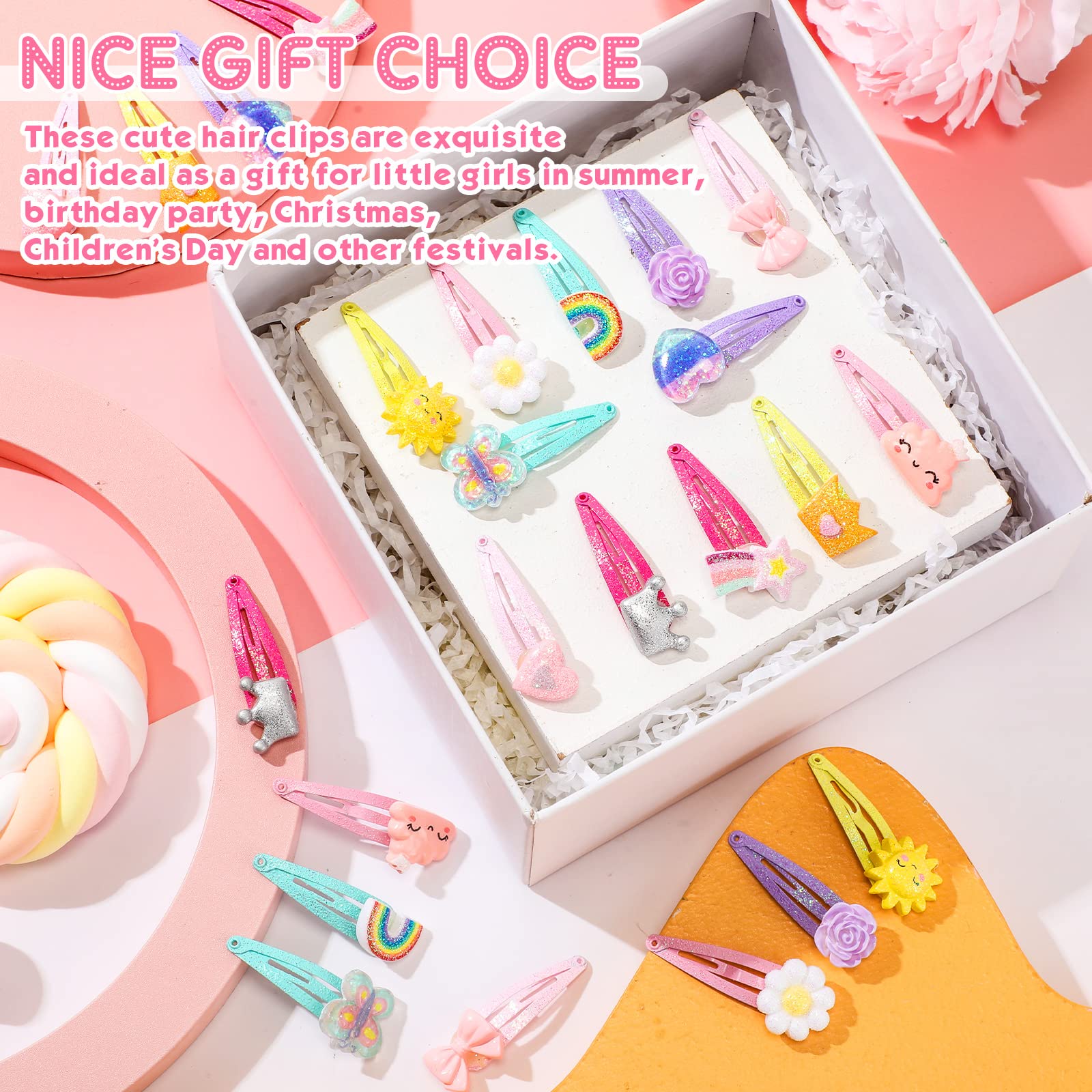Hanaive multi-style clips ready to wear together for cute looks.