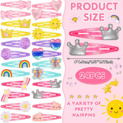 Hanaive butterfly snap barrettes showcase sparkling design for party-ready looks.