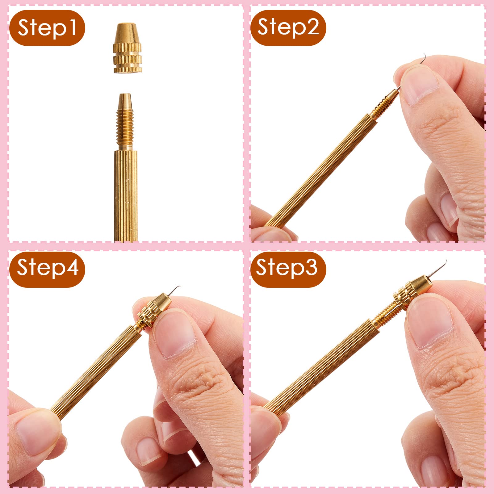 Hanaive ventilating needle 3-4 for three-to-four strands ventilation.