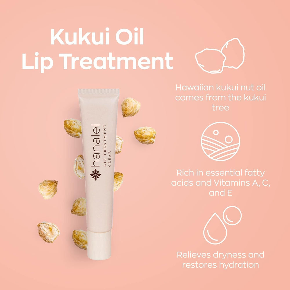 Hanalei Kukui Oil Lip Treatment application top view of creamy formula