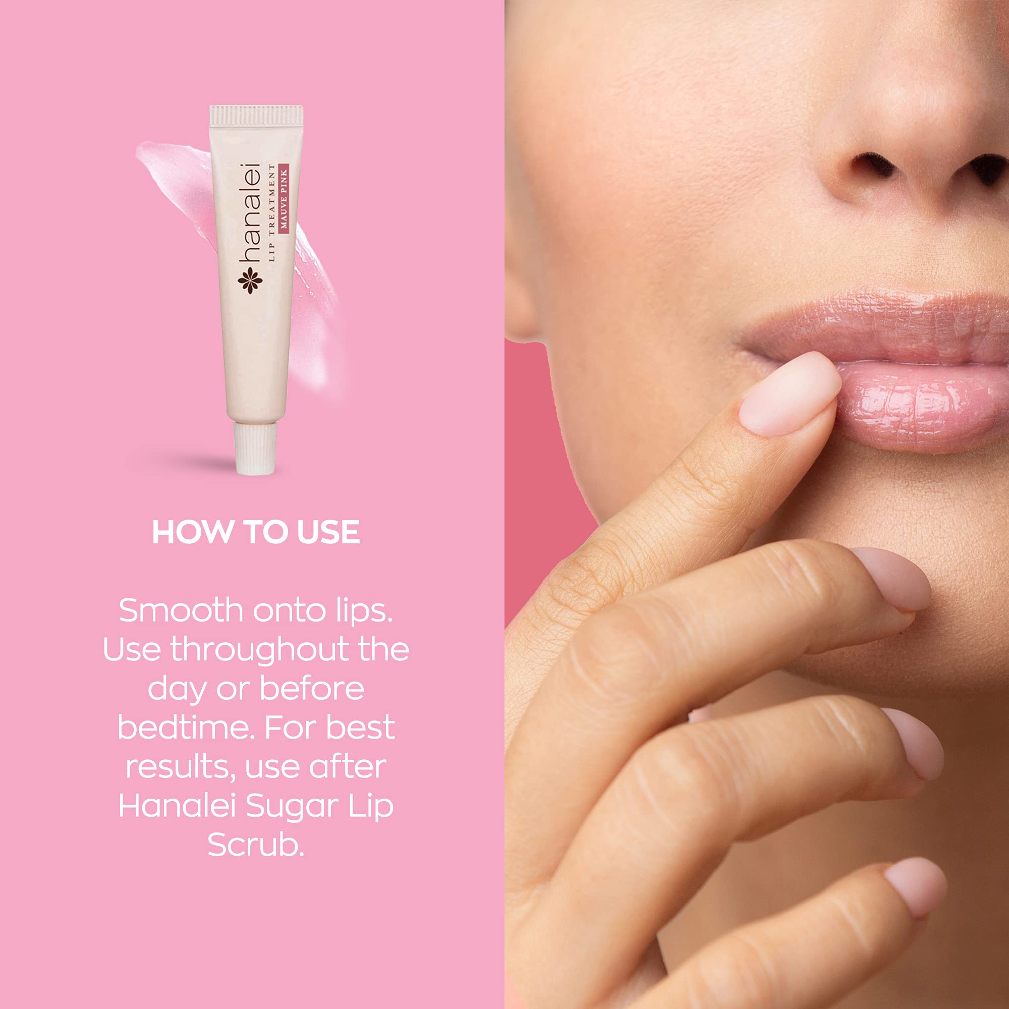 Hanalei Lip Treatment application delivers a smooth glide with lasting hydration.