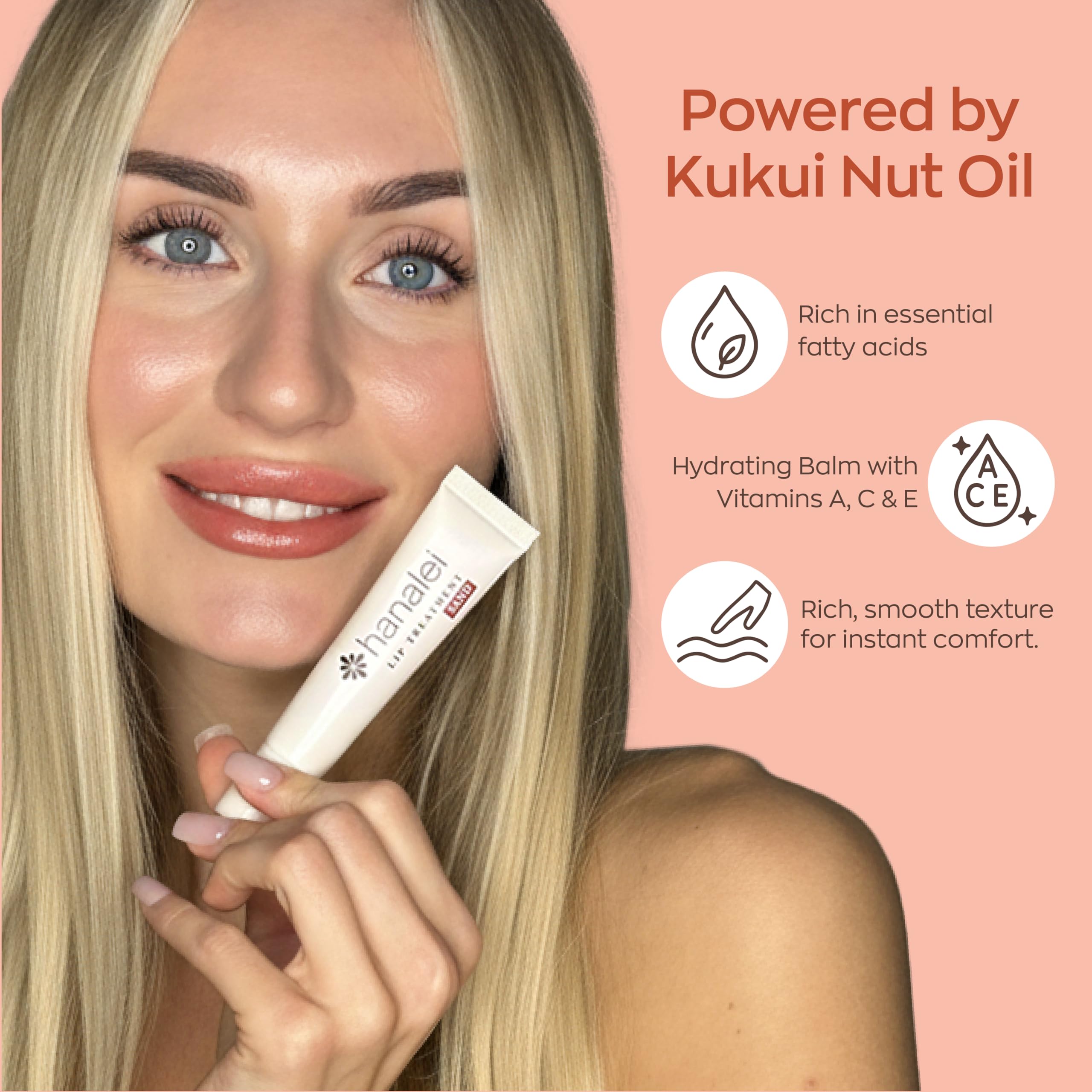 Hanalei Lip Treatment on dry lips demonstrates immediate relief