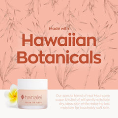 Kukui oil being applied to lips in Hanalei Sugar Lip Scrub routine
