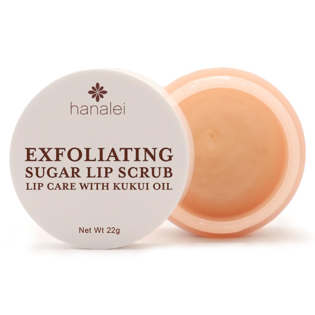 Hanalei Sugar Lip Scrub packaging shown for convenient daily use and hydration