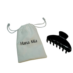 Hana Mia messy bun clip in black offers secure updos and comfortable wear
