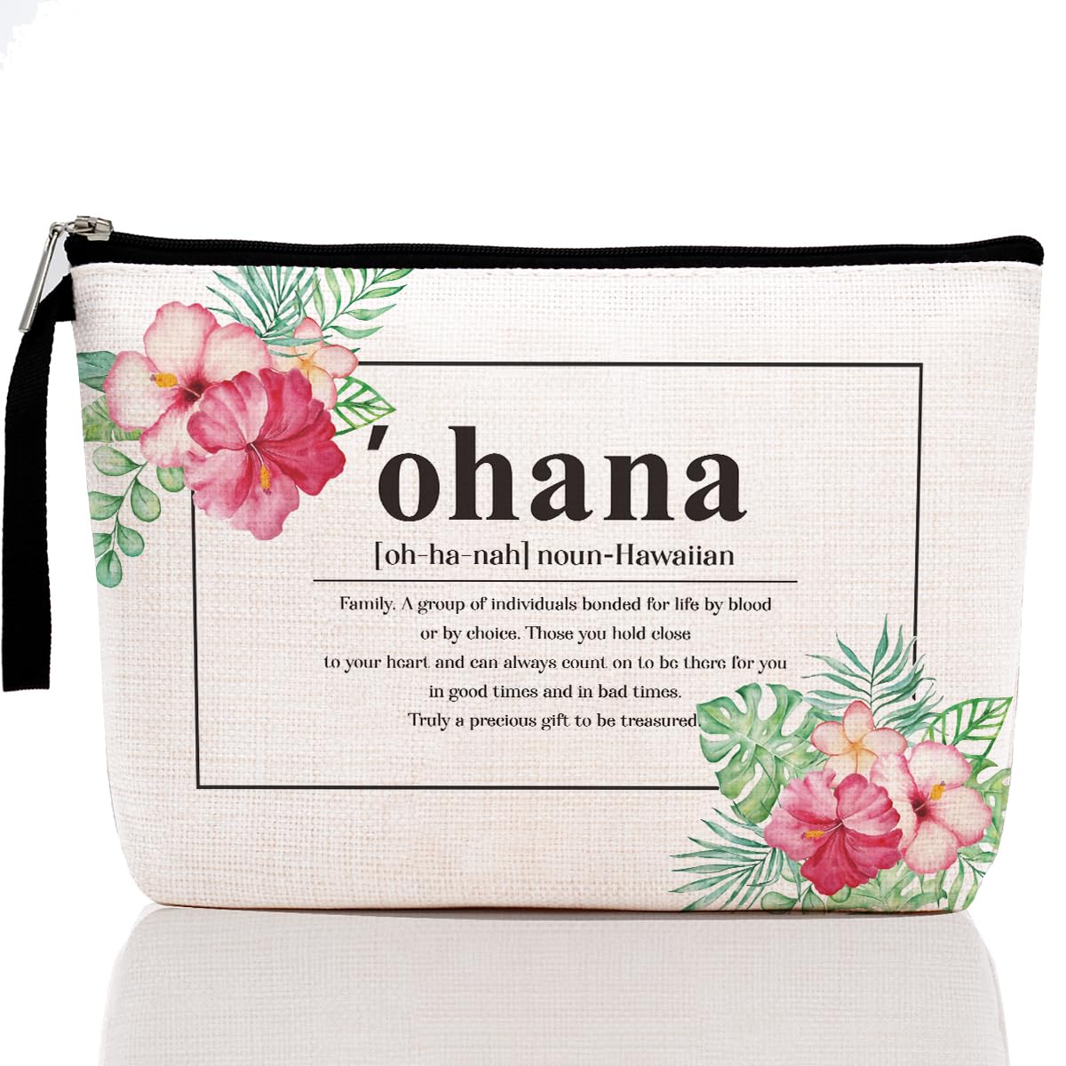 Hanamiya Na Hawaii gifts cosmetic bag front print with tropical design for travel