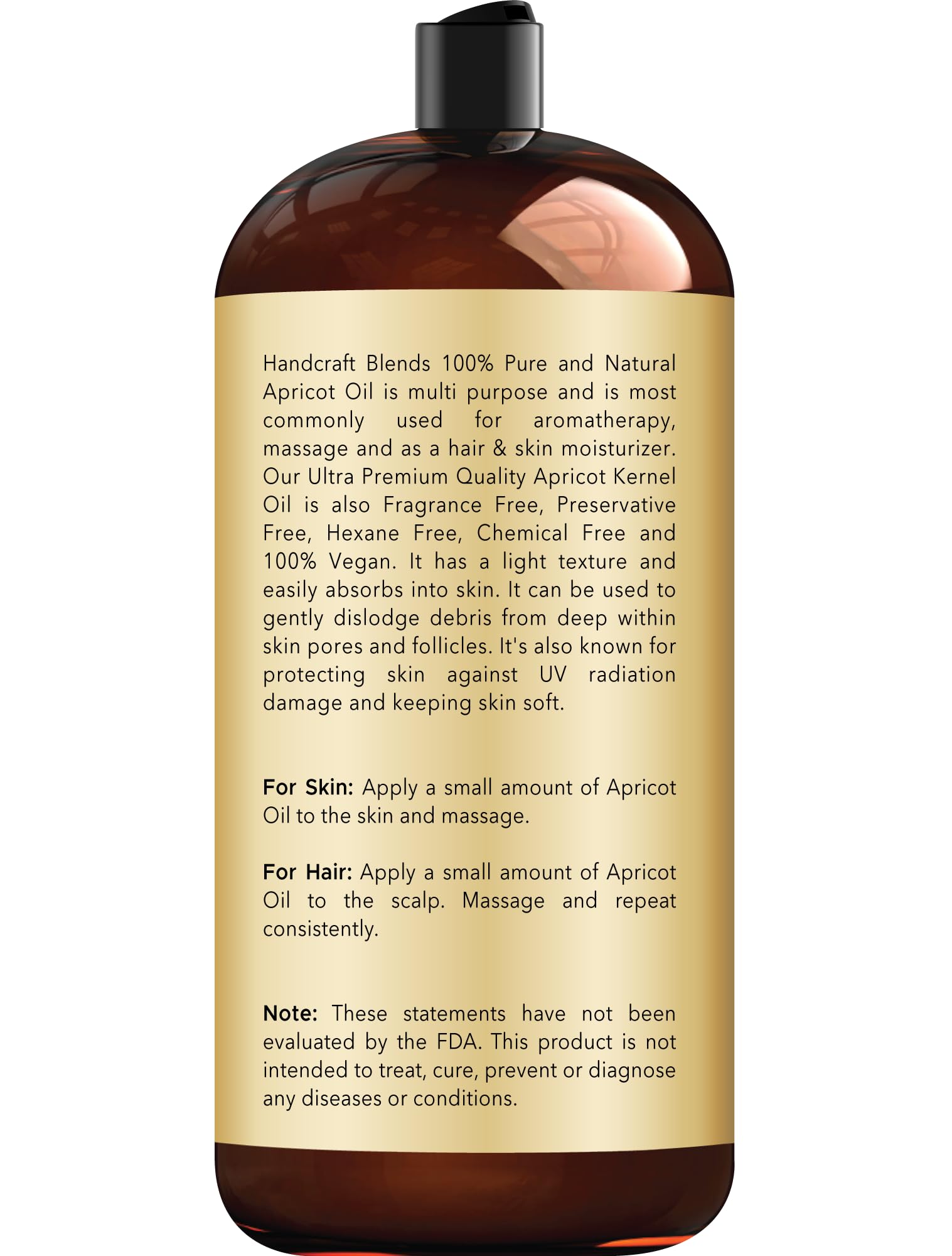 Handcraft Blends Apricot Kernel Oil ingredients close-up pure natural