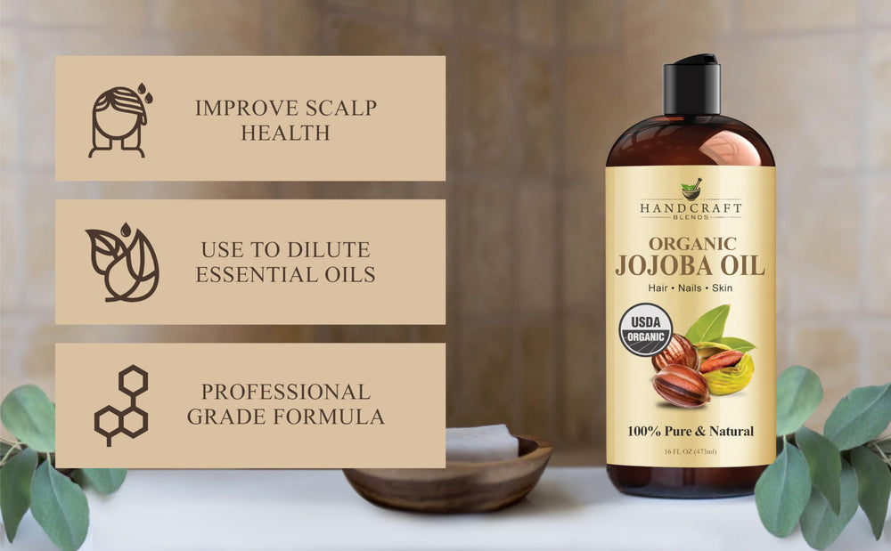 Handcraft Blends Jojoba Oil being poured as a versatile massage carrier