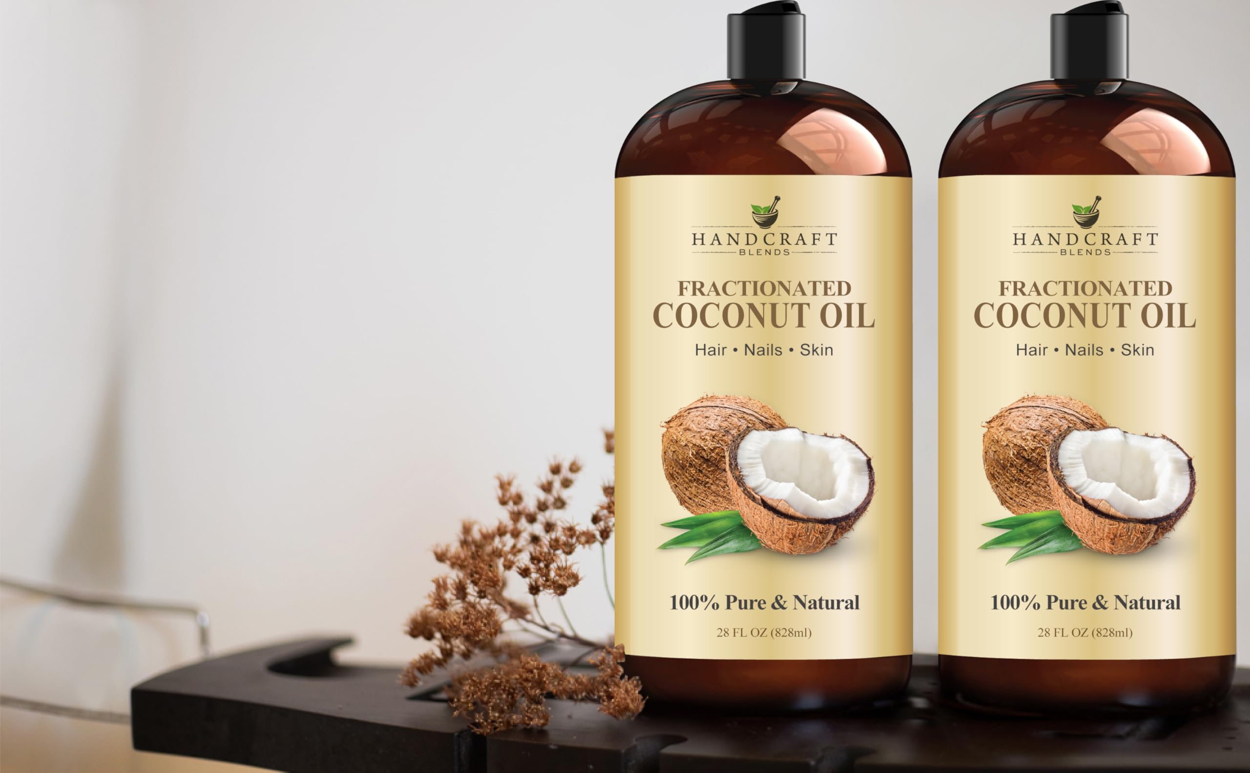 Handcraft Blends fractionated coconut oil ideal for diluting essential oils with fast absorption.