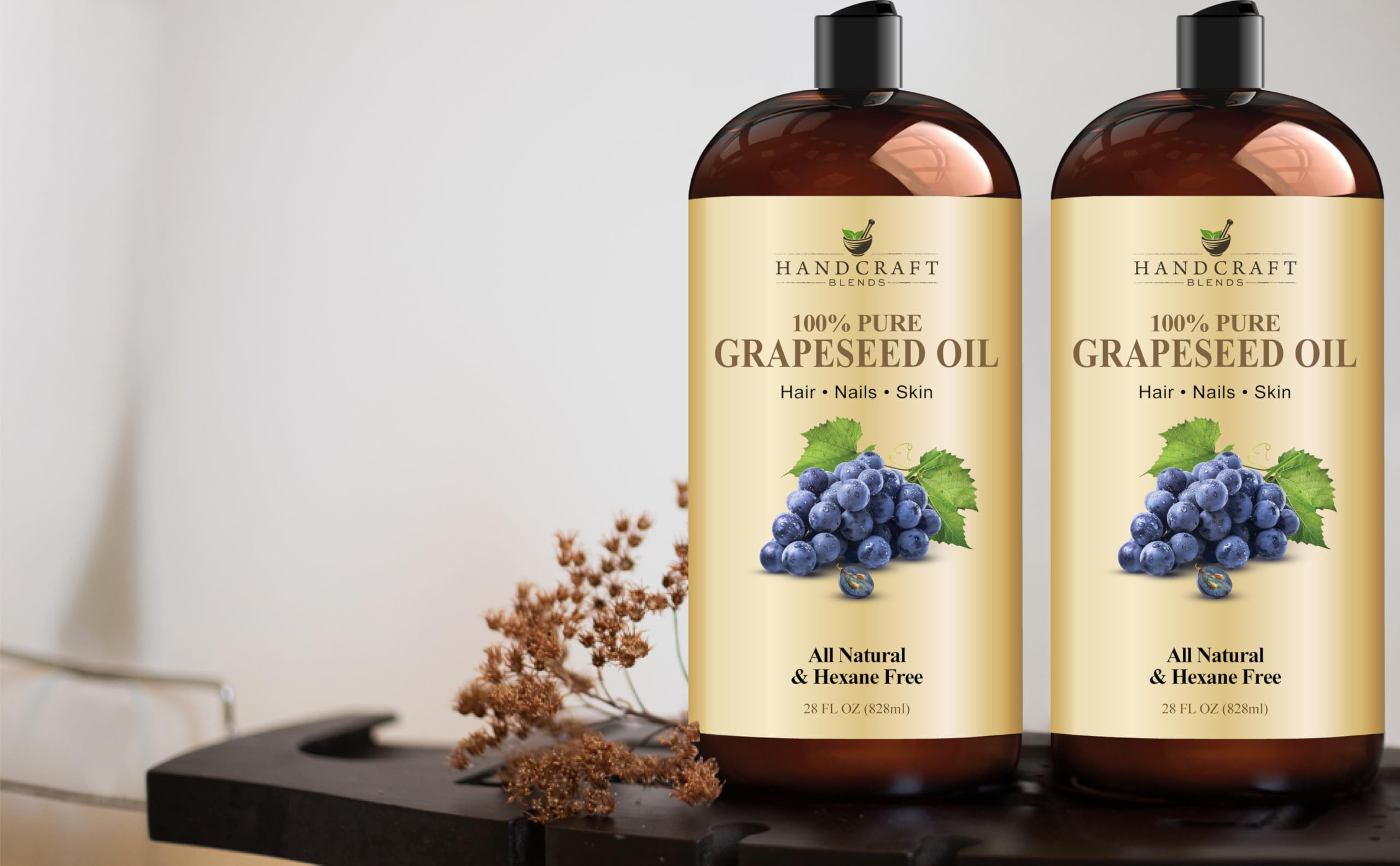 Handcraft Blends grapeseed oil hair-care highlights conditioning and natural shine