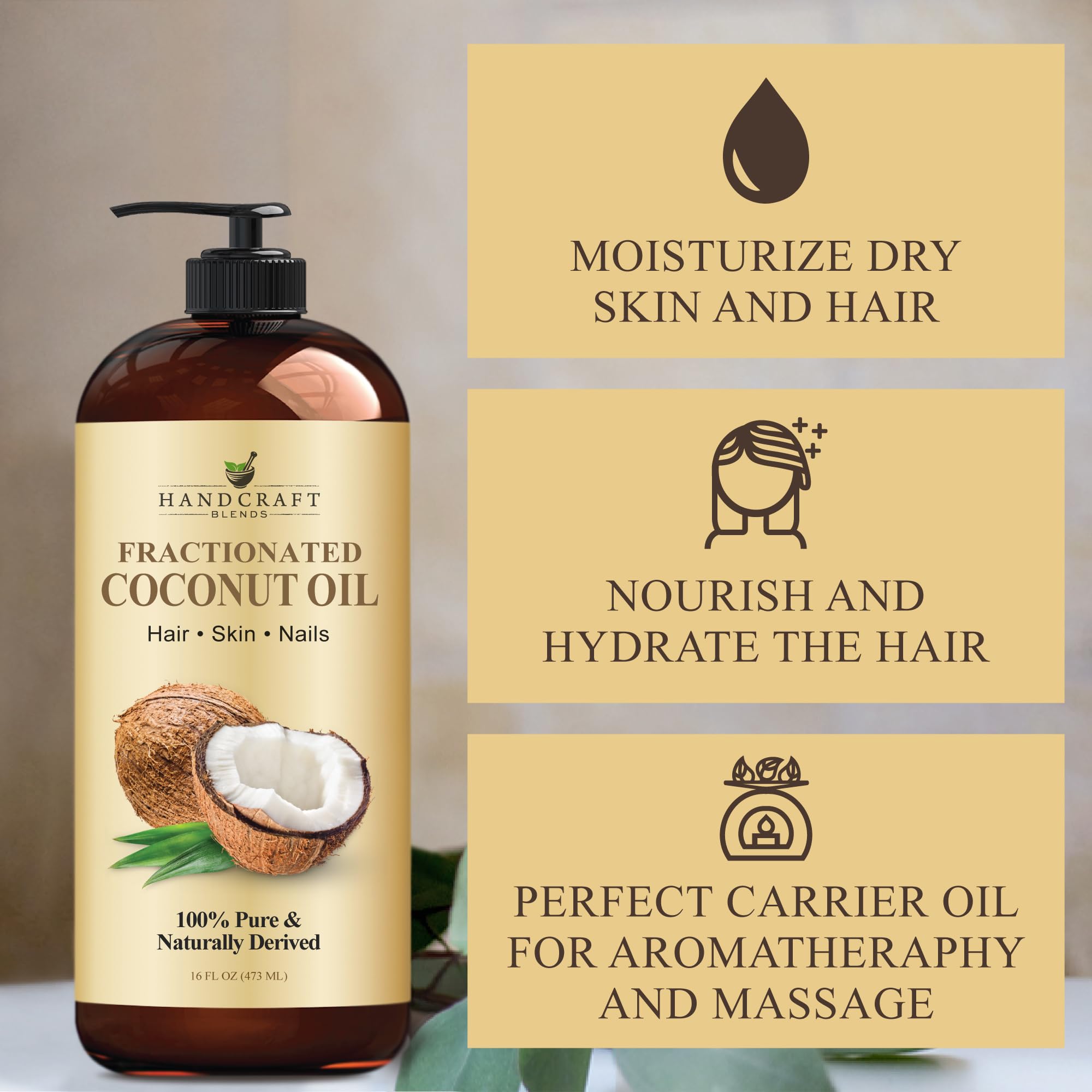Handcraft Blends used for skin massage showing hydration without greasiness benefit