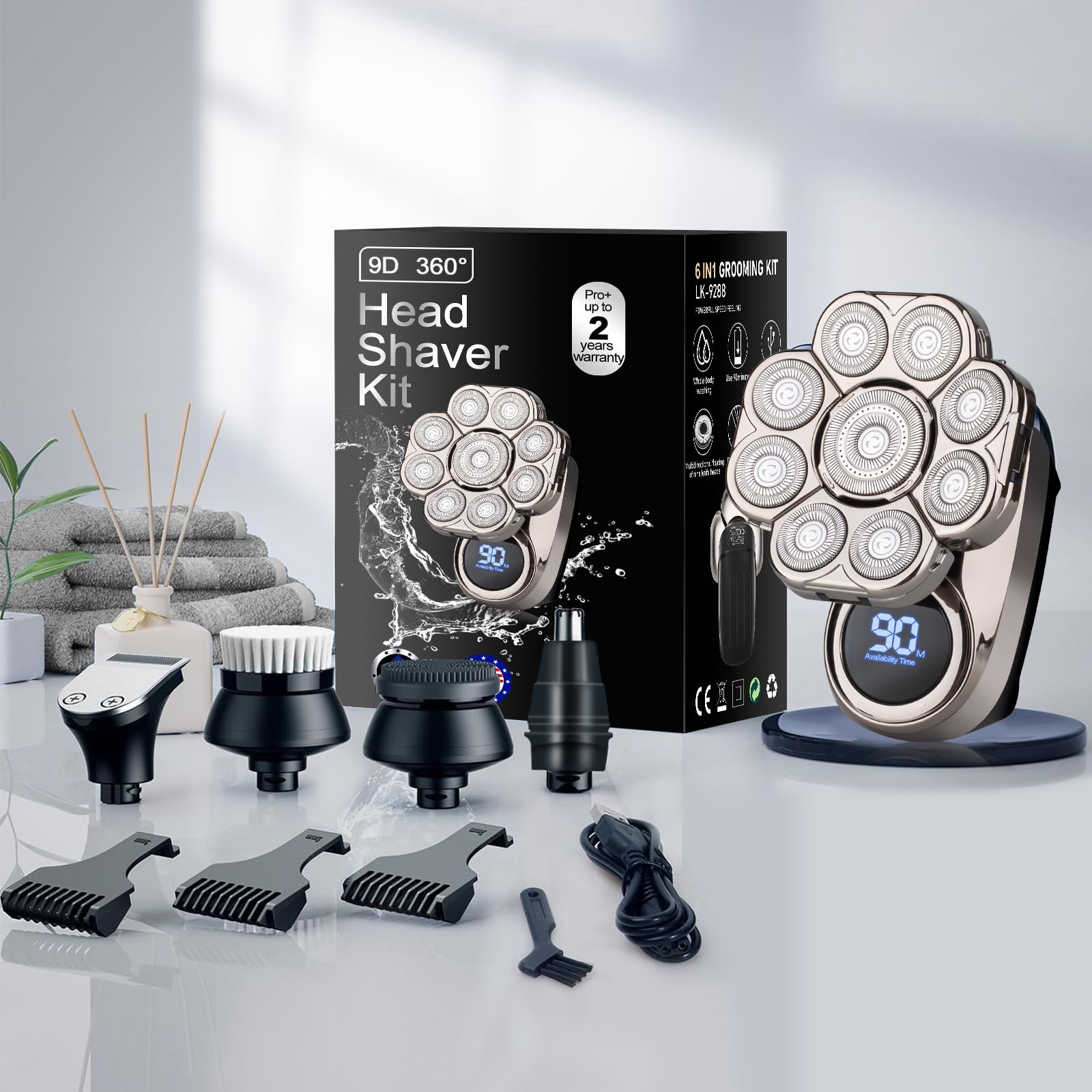 Handsomemen dual blades and protective mesh for comfortable, irritation-free shave.