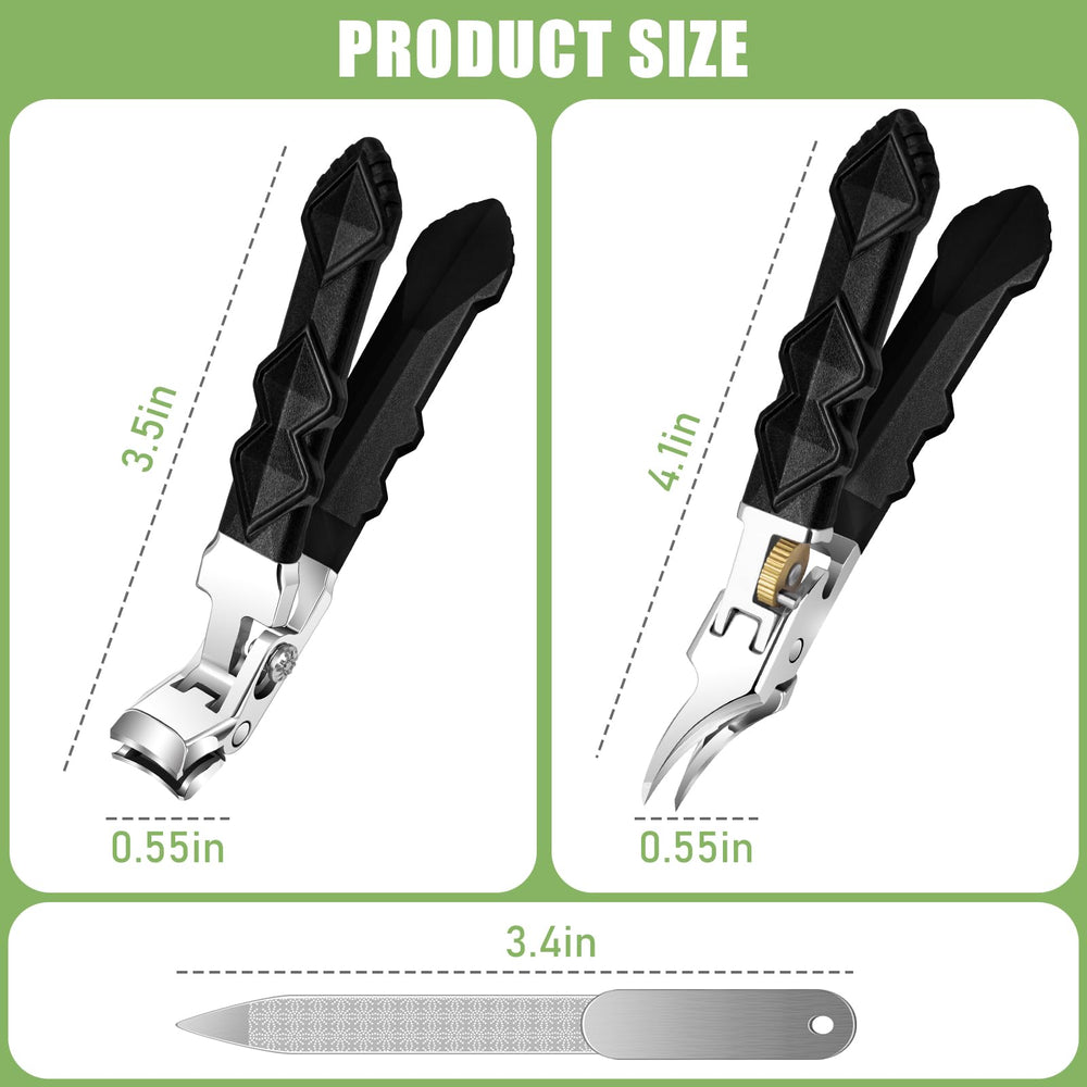 HANDWENG 25-degree curved blades follow nail contours for clean cuts.