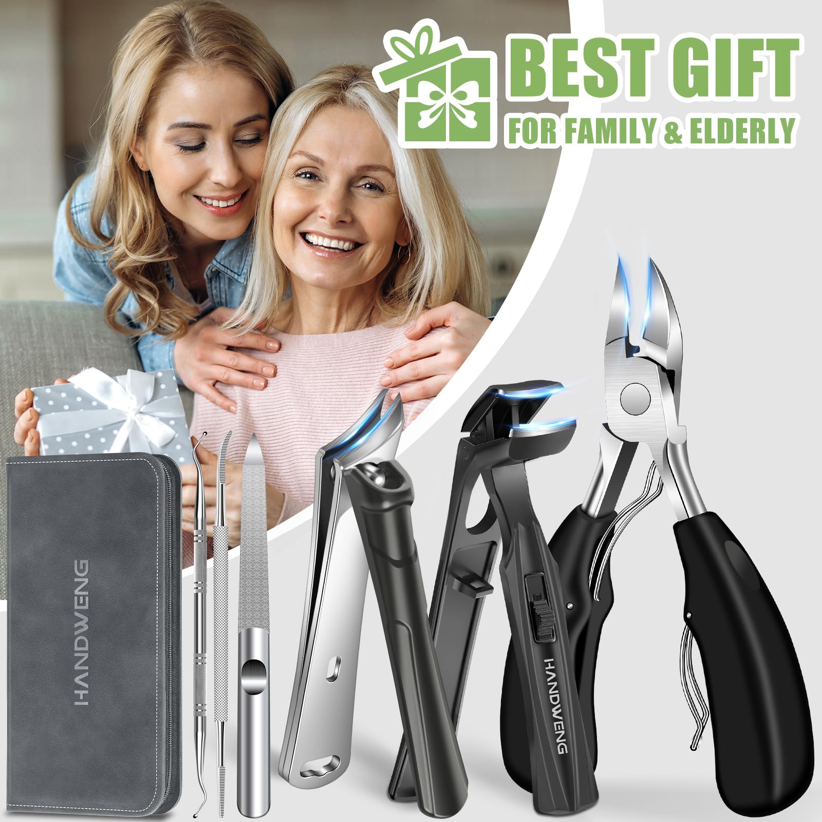 HANDWENG clippers-in-use-hand-grip demonstrates ergonomic grip for steady trimming